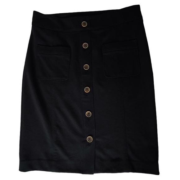 Banana Republic - Black Side Zip Pencil Skirt Size 10 - Picture 1 of 13